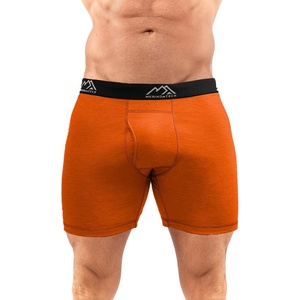 image:image100 Merino Wool Underwear Mens  12 Pack Boxer Briefs for Men 175um  Soft NonItchy Moisture wicking Breathable 190 GSM Thermal Underwear Cooling OdorResistant Mens Wool Base Layer1 Pack  190 Rusty Orange