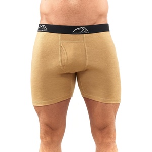 image:image100 Merino Wool Underwear Mens  12 Pack Boxer Briefs for Men 175um  Soft NonItchy Moisture wicking Breathable 190 GSM Thermal Underwear Cooling OdorResistant Mens Wool Base Layer1 Pack  190 Camel