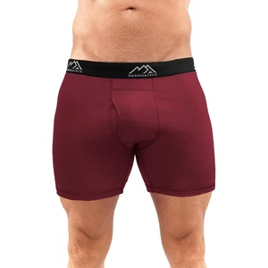 image:image100 Merino Wool Underwear Mens  12 Pack Boxer Briefs for Men 175um  Soft NonItchy Moisture wicking Breathable 190 GSM Thermal Underwear Cooling OdorResistant Mens Wool Base Layer1 Pack  190 Burgundy