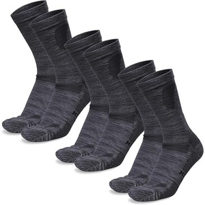 image:imageMerino Wool Socks for Men amp Women  36 Pack Wool Hiking Socks  Crew Style  Soft Itch Free Merino Wool Thick SocksCrew Socks for Work Cushioned with AntiBlister Protection Moisture Wicking SocksCharcoal Pack of 3