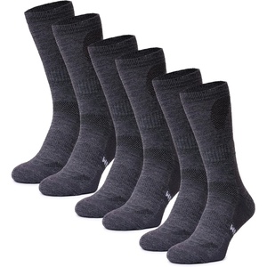 image:imageMerino Wool Socks for Men amp Women  36 Pack Wool Hiking Socks  Crew Style  Soft Itch Free Merino Wool Thick SocksCrew Socks for Work Cushioned with AntiBlister Protection Moisture Wicking SocksDark Charcoal Pack of 3
