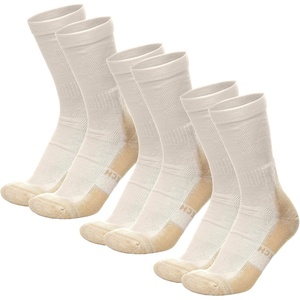 image:imageMerino Wool Socks for Men amp Women  36 Pack Wool Hiking Socks  Crew Style  Soft Itch Free Merino Wool Thick SocksCrew Socks for Work Cushioned with AntiBlister Protection Moisture Wicking SocksCreamy Pack of 3