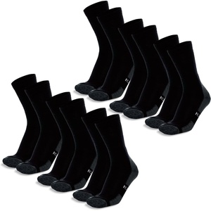 image:imageMerino Wool Socks for Men amp Women  36 Pack Wool Hiking Socks  Crew Style  Soft Itch Free Merino Wool Thick SocksCrew Socks for Work Cushioned with AntiBlister Protection Moisture Wicking SocksBlack Pack of 6