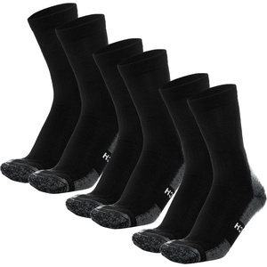 image:imageMerino Wool Socks for Men amp Women  36 Pack Wool Hiking Socks  Crew Style  Soft Itch Free Merino Wool Thick SocksCrew Socks for Work Cushioned with AntiBlister Protection Moisture Wicking SocksBlack Pack of 3