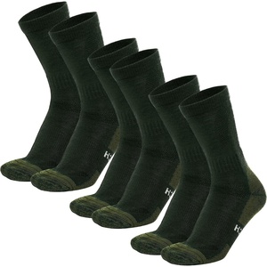 image:imageMerino Wool Socks for Men amp Women  36 Pack Wool Hiking Socks  Crew Style  Soft Itch Free Merino Wool Thick SocksCrew Socks for Work Cushioned with AntiBlister Protection Moisture Wicking Socks Army Green Pack of 3