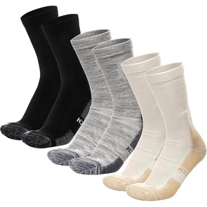 image:imageMerino Wool Socks for Men amp Women  36 Pack Wool Hiking Socks  Crew Style  Soft Itch Free Merino Wool Thick SocksCrew Socks for Work Cushioned with AntiBlister Protection Moisture Wicking Socks Multicolor Black  Cloud Grey  Creamy