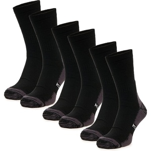 image:imageMerino Wool Socks for Men amp Women  36 Pack Wool Hiking Socks  Crew Style  Soft Itch Free Merino Wool Thick SocksCrew Socks for Work Cushioned with AntiBlister Protection Moisture Wicking SocksCoal Black Pack of 3
