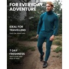 image:image100 Merino Wool Base Layer Mens  Thermal Underwear Set with Neck Gaiter  Midweight Breathable Merino Wool Shirts Bottom Naturally OdorResistant Ideal for Hiking Skiing ColdWeather Layering200 Deep Teal