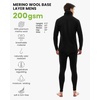 image:image100 Merino Wool Base Layer Mens  Thermal Underwear Set with Neck Gaiter  Midweight Breathable Merino Wool Shirts Bottom Naturally OdorResistant Ideal for Hiking Skiing ColdWeather Layering200 Black