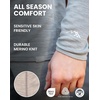 image:image100 Merino Wool Base Layer Mens  Thermal Underwear Set with Neck Gaiter  Midweight Breathable Merino Wool Shirts Bottom Naturally OdorResistant Ideal for Hiking Skiing ColdWeather Layering200 Windsor Blue