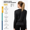 image:image100 Merino Wool Base Layer Women  Long Sleeve Thermal Shirt with Socks  Lightweight Midweight Heavyweight Shirts Naturally OdorResistant Breathable Hiking Cold Weather Base Layer165 Charcoal Grey