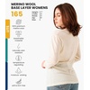 image:image100 Merino Wool Base Layer Women  Long Sleeve Thermal Shirt with Socks  Lightweight Midweight Heavyweight Shirts Naturally OdorResistant Breathable Hiking Cold Weather Base Layer165 Cream White