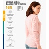 image:image100 Merino Wool Base Layer Women  Long Sleeve Thermal Shirt with Socks  Lightweight Midweight Heavyweight Shirts Naturally OdorResistant Breathable Hiking Cold Weather Base Layer165 Pink Heather