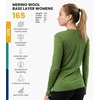 image:image100 Merino Wool Base Layer Women  Long Sleeve Thermal Shirt with Socks  Lightweight Midweight Heavyweight Shirts Naturally OdorResistant Breathable Hiking Cold Weather Base Layer165 Green Olive