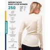 image:image100 Merino Wool Base Layer Women  Long Sleeve Thermal Shirt with Socks  Lightweight Midweight Heavyweight Shirts Naturally OdorResistant Breathable Hiking Cold Weather Base Layer250 Natural Merinos