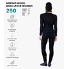 image:image100 Merino Wool Base Layer Women Set  Thermal Underwear Women Top Bottom  Lightweight Midweight Heavyweight Base Layer MoistureWicking Breathable Active Underwear Hiking Skiing CampingBlack Oil