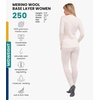image:image100 Merino Wool Base Layer Women Set  Thermal Underwear Women Top Bottom  Lightweight Midweight Heavyweight Base Layer MoistureWicking Breathable Active Underwear Hiking Skiing Camping250 Natural Merinos