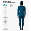 image:image100 Merino Wool Base Layer Women Set  Thermal Underwear Women Top Bottom  Lightweight Midweight Heavyweight Base Layer MoistureWicking Breathable Active Underwear Hiking Skiing CampingDeep Teal Green