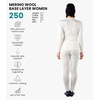 image:image100 Merino Wool Base Layer Women Set  Thermal Underwear Women Top Bottom  Lightweight Midweight Heavyweight Base Layer MoistureWicking Breathable Active Underwear Hiking Skiing CampingNatural Merinos Cream