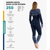 image:image100 Merino Wool Base Layer Women Set  Thermal Underwear Women Top Bottom  Lightweight Midweight Heavyweight Base Layer MoistureWicking Breathable Active Underwear Hiking Skiing Camping250 Nordic Tale Berry