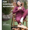 image:image100 Merino Wool Base Layer Women Set  Thermal Underwear Women Top Bottom  Lightweight Midweight Heavyweight Base Layer MoistureWicking Breathable Active Underwear Hiking Skiing Camping250 Windsor Blue Zipup