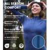 image:image100 Merino Wool Base Layer Women Set  Thermal Underwear Women Top Bottom  Lightweight Midweight Heavyweight Base Layer MoistureWicking Breathable Active Underwear Hiking Skiing Camping250 Heather Grey Zipup