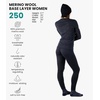 image:image100 Merino Wool Base Layer Women Set  Thermal Underwear Women Top Bottom  Lightweight Midweight Heavyweight Base Layer MoistureWicking Breathable Active Underwear Hiking Skiing CampingCharcoal Grey Dark