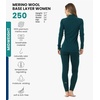 image:image100 Merino Wool Base Layer Women Set  Thermal Underwear Women Top Bottom  Lightweight Midweight Heavyweight Base Layer MoistureWicking Breathable Active Underwear Hiking Skiing Camping250 Deep Teal Zipup