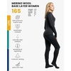 image:image100 Merino Wool Base Layer Women Set  Thermal Underwear Women Top Bottom  Lightweight Midweight Heavyweight Base Layer MoistureWicking Breathable Active Underwear Hiking Skiing Camping165 Heathered Black