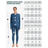image:image100 Merino Wool Base Layer Women Set  Thermal Underwear Women Top Bottom  Lightweight Midweight Heavyweight Base Layer MoistureWicking Breathable Active Underwear Hiking Skiing CampingNavy Classic
