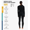 image:image100 Merino Wool Base Layer Women Set  Thermal Underwear Women Top Bottom  Lightweight Midweight Heavyweight Base Layer MoistureWicking Breathable Active Underwear Hiking Skiing Camping165 Black