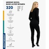image:image100 Merino Wool Base Layer Women Set  Thermal Underwear Women Top Bottom  Lightweight Midweight Heavyweight Base Layer MoistureWicking Breathable Active Underwear Hiking Skiing Camping 320 Black