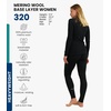 image:image100 Merino Wool Base Layer Women Set  Thermal Underwear Women Top Bottom  Lightweight Midweight Heavyweight Base Layer MoistureWicking Breathable Active Underwear Hiking Skiing Camping320 Charcoal Grey Zipup