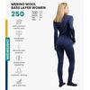 image:image100 Merino Wool Base Layer Women Set  Thermal Underwear Women Top Bottom  Lightweight Midweight Heavyweight Base Layer MoistureWicking Breathable Active Underwear Hiking Skiing Camping250 Windsor Blue