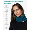 image:image100 Merino Wool Neck Gaiter  Unisex Double Layer 175um Face Mask 250 GSM  Soft NonItchy Windproof UV Protection UPF 50 MoistureWicking Hiking Gaiter OdorResistant Multifunctional HeadwearDeep Teal