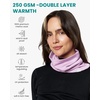 image:image100 Merino Wool Neck Gaiter  Unisex Double Layer 175um Face Mask 250 GSM  Soft NonItchy Windproof UV Protection UPF 50 MoistureWicking Hiking Gaiter OdorResistant Multifunctional HeadwearHeather Lilac