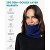 image:image100 Merino Wool Neck Gaiter  Unisex Double Layer 175um Face Mask 250 GSM  Soft NonItchy Windproof UV Protection UPF 50 MoistureWicking Hiking Gaiter OdorResistant Multifunctional HeadwearNavy Blue