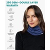 image:image100 Merino Wool Neck Gaiter  Unisex Double Layer 175um Face Mask 250 GSM  Soft NonItchy Windproof UV Protection UPF 50 MoistureWicking Hiking Gaiter OdorResistant Multifunctional HeadwearWindsor Blue
