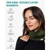 image:image100 Merino Wool Neck Gaiter  Unisex Double Layer 175um Face Mask 250 GSM  Soft NonItchy Windproof UV Protection UPF 50 MoistureWicking Hiking Gaiter OdorResistant Multifunctional HeadwearArmy Green