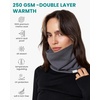 image:image100 Merino Wool Neck Gaiter  Unisex Double Layer 175um Face Mask 250 GSM  Soft NonItchy Windproof UV Protection UPF 50 MoistureWicking Hiking Gaiter OdorResistant Multifunctional HeadwearGrey Shades