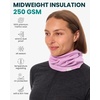 image:image100 Merino Wool Neck Gaiter  Unisex Windproof 175um Face Mask 250 GSM  Soft NonItchy Cold Weather Gear UV Protection UPF 50 MoistureWicking Hiking Multifunctional Headwear OdorResistantHeather Lilac