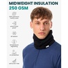image:image100 Merino Wool Neck Gaiter  Unisex Windproof 175um Face Mask 250 GSM  Soft NonItchy Cold Weather Gear UV Protection UPF 50 MoistureWicking Hiking Multifunctional Headwear OdorResistantBlack