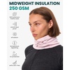 image:image100 Merino Wool Neck Gaiter  Unisex Windproof 175um Face Mask 250 GSM  Soft NonItchy Cold Weather Gear UV Protection UPF 50 MoistureWicking Hiking Multifunctional Headwear OdorResistantLight Lavender
