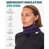 image:image100 Merino Wool Neck Gaiter  Unisex Windproof 175um Face Mask 250 GSM  Soft NonItchy Cold Weather Gear UV Protection UPF 50 MoistureWicking Hiking Multifunctional Headwear OdorResistantDark Purple