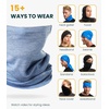image:image100 Merino Wool Neck Gaiter 175um Face Mask Unisex Neck Warmer 12 Pack  Soft NonItchy Cooling Breathable 175um Wool UV Protection Hiking Neck Gator OdorResistant Multifunctional Headwear165 Deep Blue