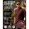 image:image100 Merino Wool Polo Shirt Men  Short amp Long Sleeve Shirt Base Later  Lightweight Breathable Merino Wool Naturally AntiOdor MoistureWicking Ideal for Active Travel Everyday Wear LayeringLong Heather Grey