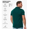 image:image100 Merino Wool Polo Shirt Men  Short amp Long Sleeve Shirt Base Later  Lightweight Breathable Merino Wool Naturally AntiOdor MoistureWicking Ideal for Active Travel Everyday Wear LayeringForest Green