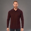 image:image100 Merino Wool Polo Shirt Men  Short amp Long Sleeve Shirt Base Later  Lightweight Breathable Merino Wool Naturally AntiOdor MoistureWicking Ideal for Active Travel Everyday Wear LayeringLong Bordo