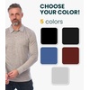image:image100 Merino Wool Polo Shirt Men  Short amp Long Sleeve Shirt Base Later  Lightweight Breathable Merino Wool Naturally AntiOdor MoistureWicking Ideal for Active Travel Everyday Wear LayeringBordo Wine Long