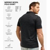 image:image100 Merino Wool Polo Shirt Men  Short amp Long Sleeve Shirt Base Later  Lightweight Breathable Merino Wool Naturally AntiOdor MoistureWicking Ideal for Active Travel Everyday Wear LayeringCharcoal Grey